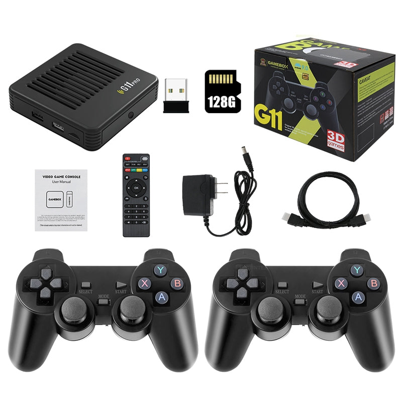 G11 Pro 128G 42000 Games Video Game Stick 4K HD Game Console 2.4G Double Wireless Controller Retro Game Console G11 Pro 128G 42000 Games Video Game Stick 4K HD Game Console 2.4G Double Wireless Controller Retro Game Console